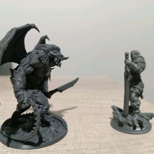 Heroquest barbarian and demon resin figures new
