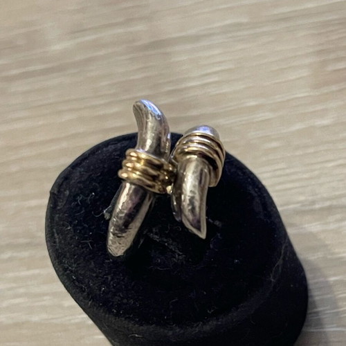 Zolotas silver-gold ring used, size 55