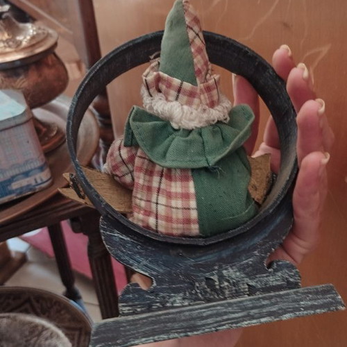 Decorative clown doll in frame like new