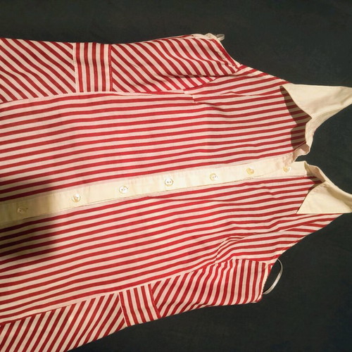 Naf Naf shirt like new, cotton, white and red, size 38