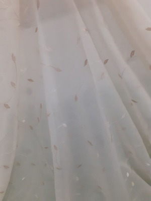 Curtain ready sewn, new, transparent ecru 1.70×2.80 m