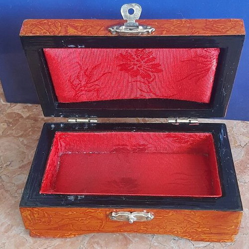 Wooden jewelry box used 13x8