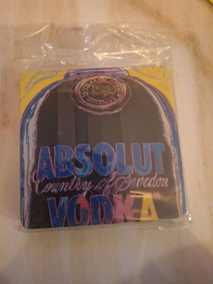 Andy Warhol Absolut Vodka Paper Coasters set of 10 new