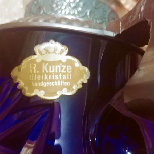 Collectible mugs/beer glasses 3 pcs., colored crystal Rudolf Kunze West Germany 50' - 90'