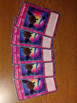 Black Wing Twin Shadow Yu-Gi-Oh! cards pack of 5 like new