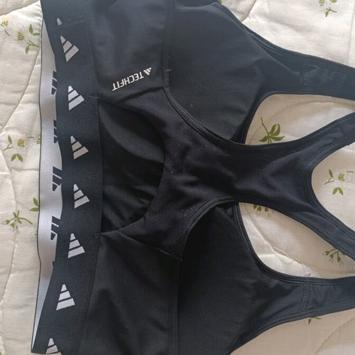 Adidas sports bra like new, black and white, size M/L