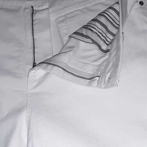Benetton denim pants white XL 34 new, wide bell-bottom fit
