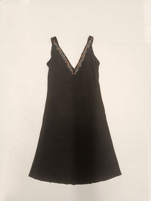 Black short dress Liu Jo size S like new with straps and V neckline