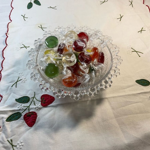 Italian crystal bowl like new for nuts and candies