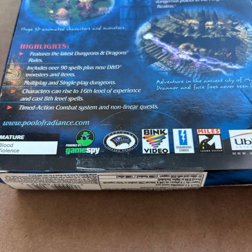 Pool of Radiance Ruins of Myth Drannor PC Small Box new