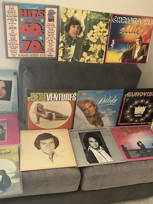 Vinyl records pop lot of 12 used with famous artists