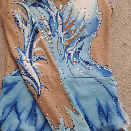 Leotard new, very shiny, size for height 145-152, blue