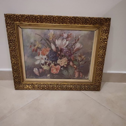 Gold carved frame used