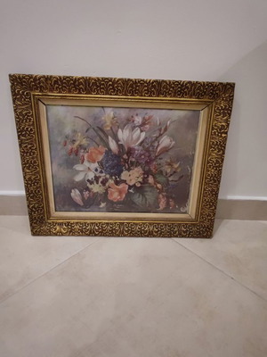 Gold carved frame used