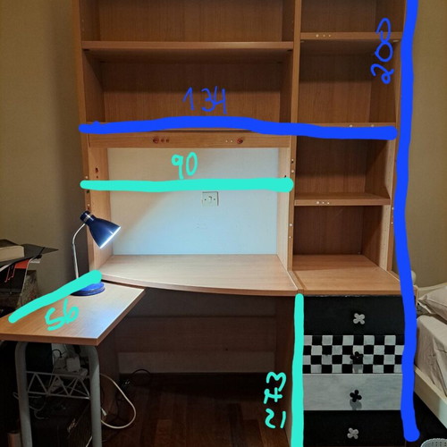 Modeco children's and teen bookcase desk