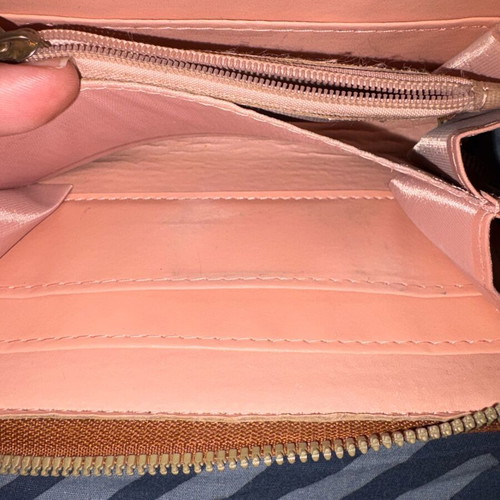 Verde brown wallet used with corner defect
