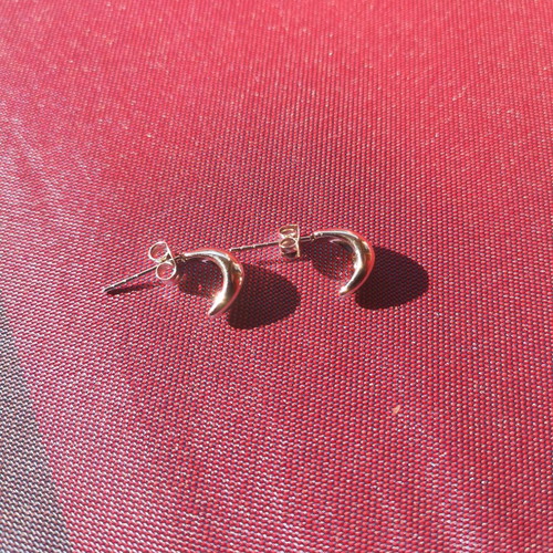 Steel silver drop earrings new