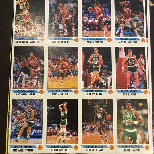 Panini NBA 1990-91 sticker album with complete set