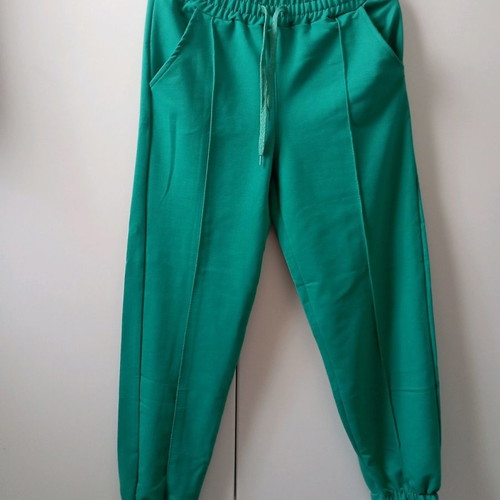 Women's sweatpants new, cotton, size medium, green
