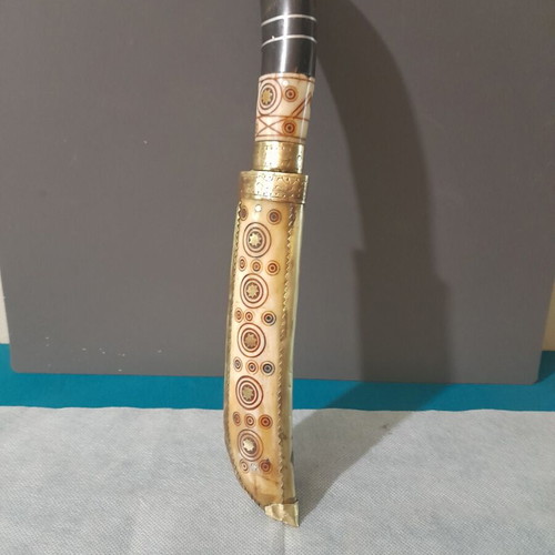 Decorative handmade knife with horn like new