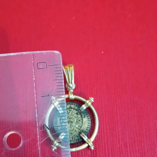 Silver pendant amulet 925 used, gold plated