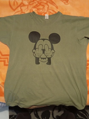 Μπλούζα Mickey Mouse μεταχειρισμένη, μέγεθος Large, φαρδιά γραμμή