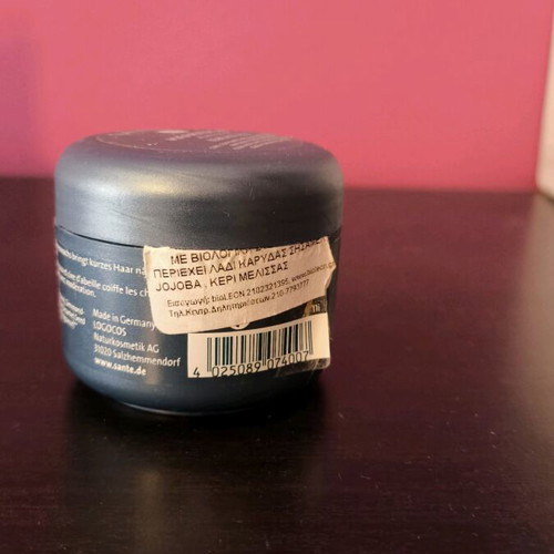Sante hair wax used with organic ingredients, slight product missing