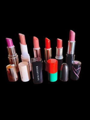Lipstick set used, six shades including Mac and Nyx