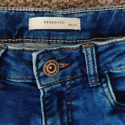 Reserved elastic denim bermuda shorts like new, 140 cm