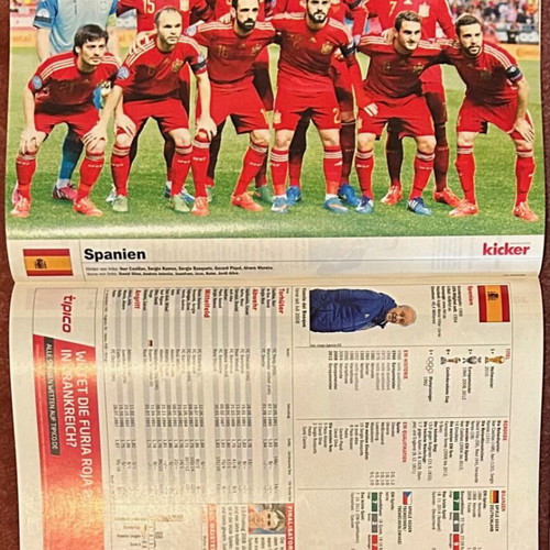 Kicker Euro 2016 tribute with Germany national team giant poster like new