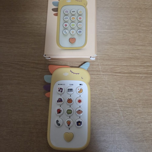 Unicorn-Shaped Baby Toy Phone with 12 Sound Buttons and Teething Elements