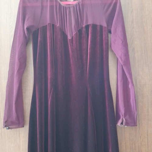 Marks & Spencer evening dress with velvet texture, purple, size S