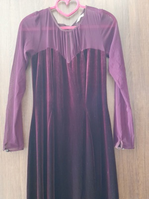 Marks & Spencer evening dress with velvet texture, purple, size S