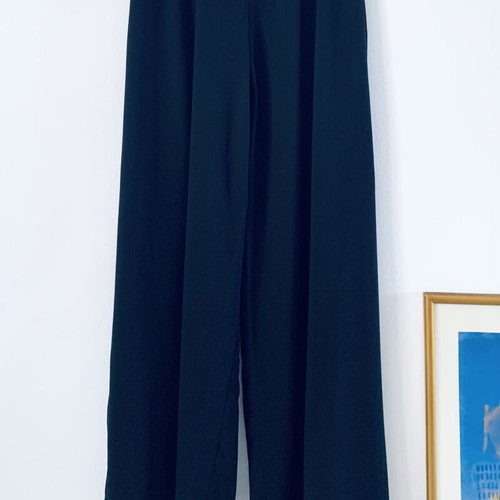 Ioanna Kourbela black palazzo pants new, muslin layer effect