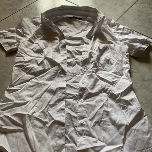 M&S shirt with short sleeves white like new, size S