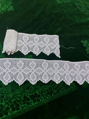 Handmade lace new, cotton, set of two pieces