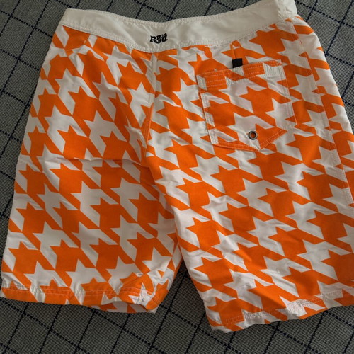 RRD men's swim shorts size S new white and orange