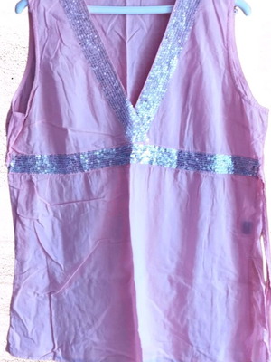Colori sleeveless tunic pink like new, lightly worn, size L