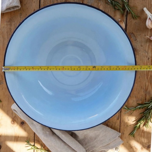 Vintage USSR Enamel Basin 44cm 1980s NOS Baby Blue