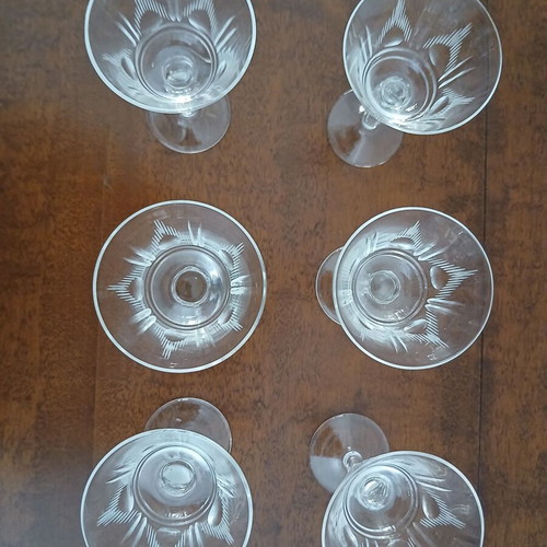 Liqueur glasses like new, set of 7, height 9.5 cm