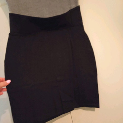 H&M short fitted dress two-tone grey/black like new