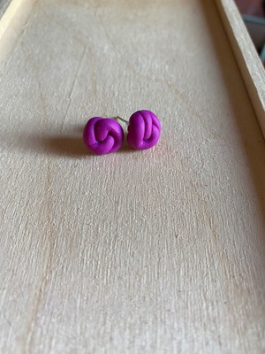 Handmade earrings with polymer clay