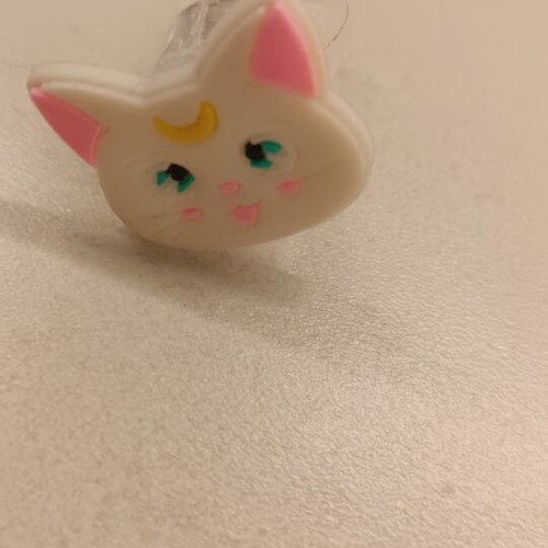 Cat ring with light, new, white