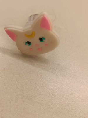 Cat ring with light, new, white