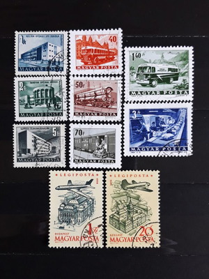 Συλλογή γραμματοσήμων Ουγγαρίας 1951-1963, 10 τεμάχια, σε άριστη κατάσταση