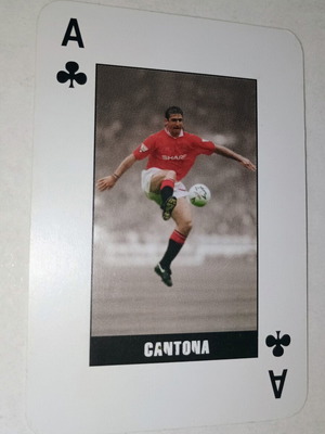 Eric Cantona Manchester United FC collectible card used