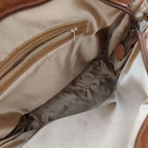 Leather handbag Tabpa Chaniotakis like new, brown