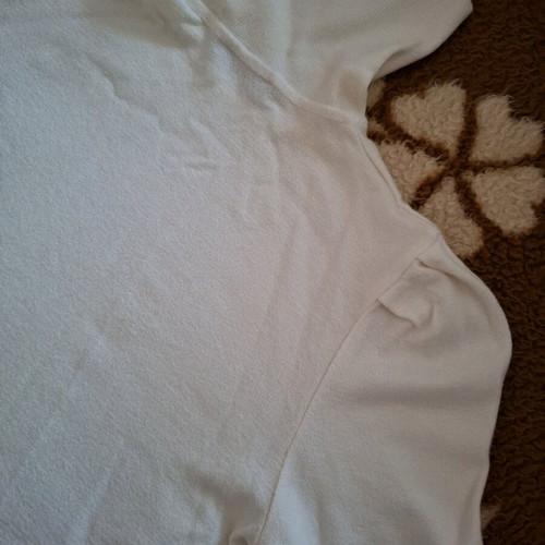 RANNIA women's short-sleeve blouse size 38 like new, ecru
