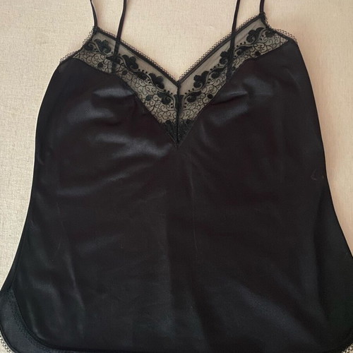 Triumph black lace camisole like new
