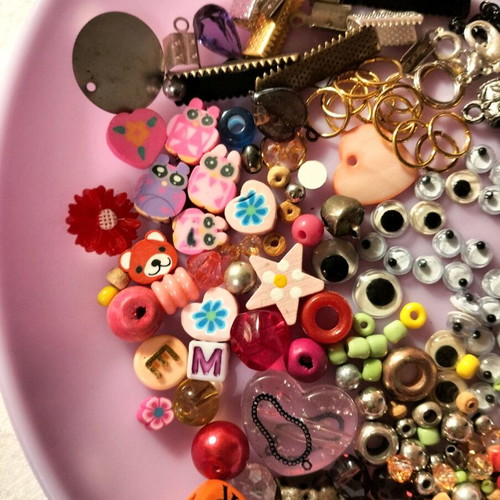 Various craft decorations used for handmade projects